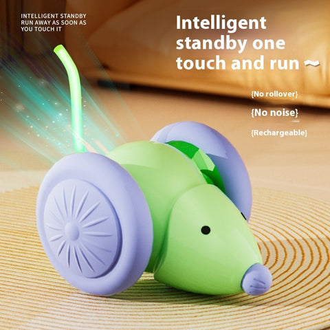 Electric Mouse Car Cat Toy – Auto-Moving Teaser with Intelligent Obstacle Avoidance