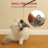 Electric Chirping Bird Cat Toy – Motion-Activated Plush Bird with Real Bird Sounds & Feathers