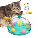 Cat Treasure Box – Multifunctional Interactive Toy with Catnip Ball, Teaser Wands, Feather & Treat Holes