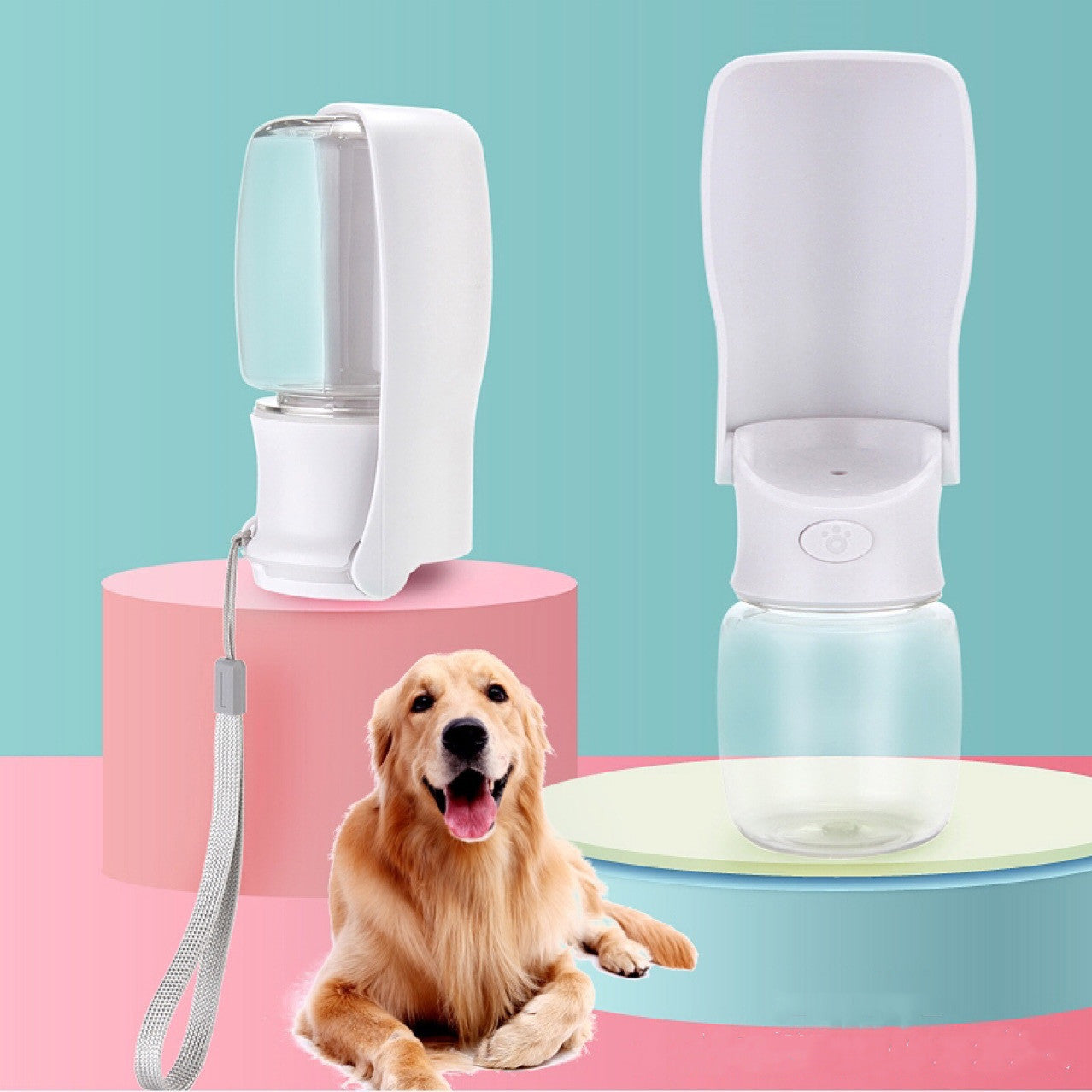 Foldable Portable Dog Water Bottle — Leak-Proof Travel Water Dispenser for Pets