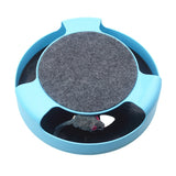 Catch the Mouse Spinning Cat Toy – 360° Rotating Mouse Track with Felt Scratch Pad, No Batteries Needed
