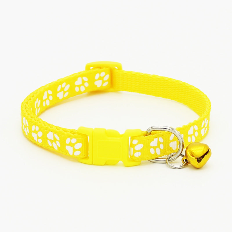 Pet Bell Collar with Adjustable Band – Cat & Dog Neck Strap in 6 Colors