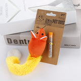Long-Tail Plush Mouse Cat Toy – Interactive Teaser with Catnip Vial Included