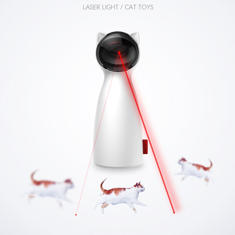Automatic LED Laser Cat Toy – Smart Rotating Laser with 5 Circle Ranges & Handheld Mode