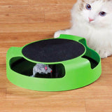 Catch the Mouse Spinning Cat Toy – 360° Rotating Mouse Track with Felt Scratch Pad, No Batteries Needed