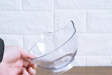 Tilted Cat Ear Pet Bowl — Angled Transparent Single Food Bowl for Cats & Dogs