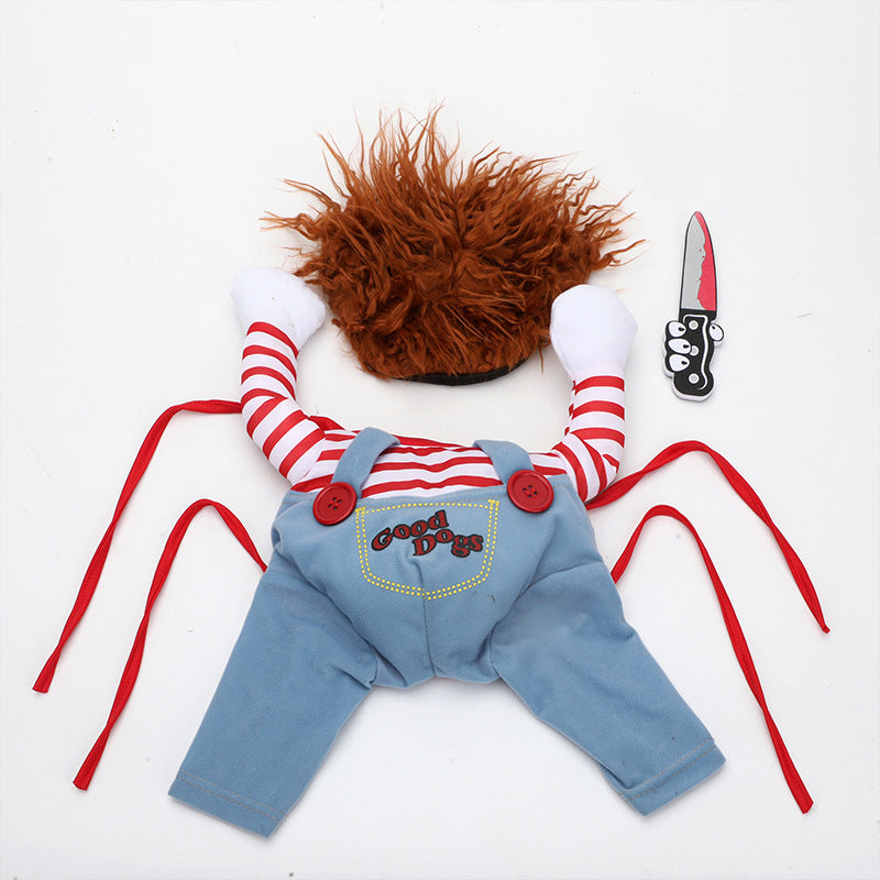 Halloween Pet Costume — Scary Adjustable Cosplay Outfit for Dogs & Cats