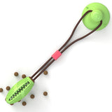 Suction Cup Tug & Chew Ball – Silicone Dental Toy for Dogs with Treat-Dispensing Option