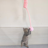Suction Cup Spring Cat Toy – Self-Play Plush Ball & Bell Badminton Teaser
