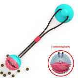 Suction Cup Tug & Chew Ball – Silicone Dental Toy for Dogs with Treat-Dispensing Option