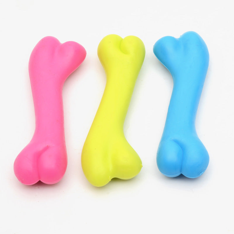 Rubber Dog Bone Chew Toy – Bite-Resistant TPR Molar Toy for Puppies & Dogs