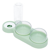 Elevated Double Pet Feeder with Water Fountain | Dry & Wet Separation Bowl for Dogs & Cats