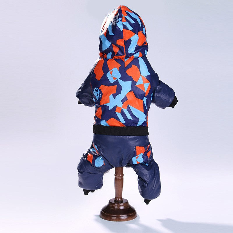 Autumn Winter Camouflage Hooded Pet Clothing