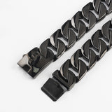 Premium Stainless Steel Dog Chain Collar — Cast Metal Necklace Style