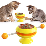 Catnip Turntable Cat Toy – Spinning Rotatable Ball Track with 3 Catnip Balls & Suction Cup Base