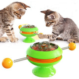 Catnip Turntable Cat Toy – Spinning Rotatable Ball Track with 3 Catnip Balls & Suction Cup Base