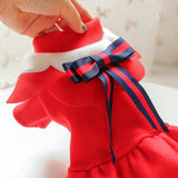 British Style Pet School Uniform Costume – Woolen Dog & Cat Outfit for Fall & Winter