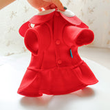 British Style Pet School Uniform Costume – Woolen Dog & Cat Outfit for Fall & Winter