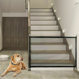 Retractable Mesh Pet Safety Gate – No-Drill Portable Barrier for Doorways, Stairs & Hallways