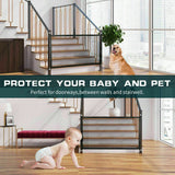 Retractable Mesh Pet Safety Gate – No-Drill Portable Barrier for Doorways, Stairs & Hallways