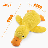 Calming Duck Plush Dog Toy – Squeaky Waffle-Knit Cuddle Companion for Anxious Dogs