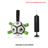 Inflatable Dog Sport Ball – Nylon Grab Tab Fetch & Tug-of-War Ball for Large Dogs & Border Collies