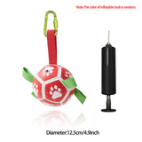 Inflatable Dog Sport Ball – Nylon Grab Tab Fetch & Tug-of-War Ball for Large Dogs & Border Collies