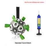 Inflatable Dog Sport Ball – Nylon Grab Tab Fetch & Tug-of-War Ball for Large Dogs & Border Collies