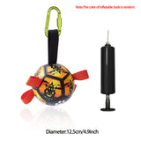 Inflatable Dog Sport Ball – Nylon Grab Tab Fetch & Tug-of-War Ball for Large Dogs & Border Collies