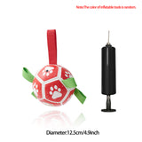 Inflatable Dog Sport Ball – Nylon Grab Tab Fetch & Tug-of-War Ball for Large Dogs & Border Collies