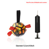 Inflatable Dog Sport Ball – Nylon Grab Tab Fetch & Tug-of-War Ball for Large Dogs & Border Collies