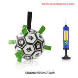 Inflatable Dog Sport Ball – Nylon Grab Tab Fetch & Tug-of-War Ball for Large Dogs & Border Collies