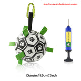 Inflatable Dog Sport Ball – Nylon Grab Tab Fetch & Tug-of-War Ball for Large Dogs & Border Collies