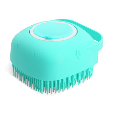 Silicone Pet Shampoo Brush | 2-in-1 Soap Dispensing Massage Scrubber for Dogs & Cats