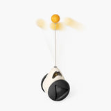 Spinning Windmill Cat Toy – Interactive Suction Cup Toy with Teeth Cleaning & Catnip Ball