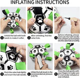 Inflatable Dog Sport Ball – Nylon Grab Tab Fetch & Tug-of-War Ball for Large Dogs & Border Collies