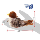 Electric Chirping Bird Cat Toy – Motion-Activated Plush Bird with Real Bird Sounds & Feathers