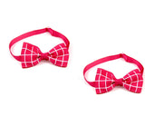 Plaid Bow Tie Collar for Dogs & Cats – 8 Colors, Single or 2-Pack