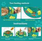 Dog Puzzle Feeder Toy – Slow Feeding IQ Enrichment Bowl with Press-Tab Treat Dispenser