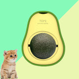 Avocado Catnip Ball Toy – 360° Rotating Mint & Gall Fruit Cat Toy