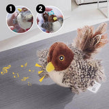 Electric Chirping Bird Cat Toy – Motion-Activated Plush Bird with Real Bird Sounds & Feathers