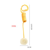 Suction Cup Spring Cat Toy – Self-Play Plush Ball & Bell Badminton Teaser