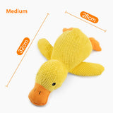 Calming Duck Plush Dog Toy – Squeaky Waffle-Knit Cuddle Companion for Anxious Dogs