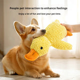 Calming Duck Plush Dog Toy – Squeaky Waffle-Knit Cuddle Companion for Anxious Dogs