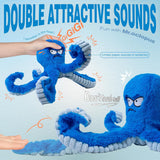 Octopus Plush Dog Toy – Squeaky Head, Crinkle Tentacles & Tug-of-War for Large Dogs