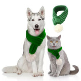 Pet Knit Scarf – Cozy Acrylic Wool Neck Warmer for Cats & Dogs | Holiday & Everyday Style