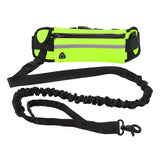 Hands-Free Dog Leash Running Belt – Bungee Leash Waist Belt with Phone Pocket, Treat Pouch & Water Bottle Holder