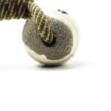 Dumbbell Rope Tennis Ball Dog Toy – Braided Cotton Knot Chew & Teeth Cleaning Toy