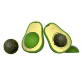 Avocado Catnip Ball Toy – 360° Rotating Mint & Gall Fruit Cat Toy