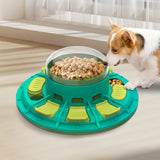 Dog Puzzle Feeder Toy – Slow Feeding IQ Enrichment Bowl with Press-Tab Treat Dispenser